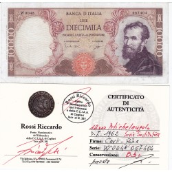 10000 LIRE MICHELANGELO 3 LUGLIO 1962 SERIE SOSTITUTIVA W0048   BB+